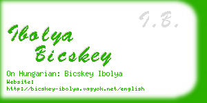 ibolya bicskey business card